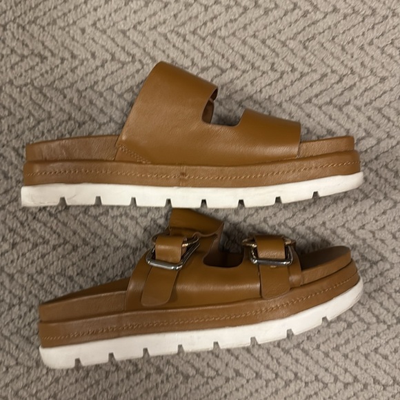 J Slides Tan Double Buckle Sandals - Picture 4 of 4